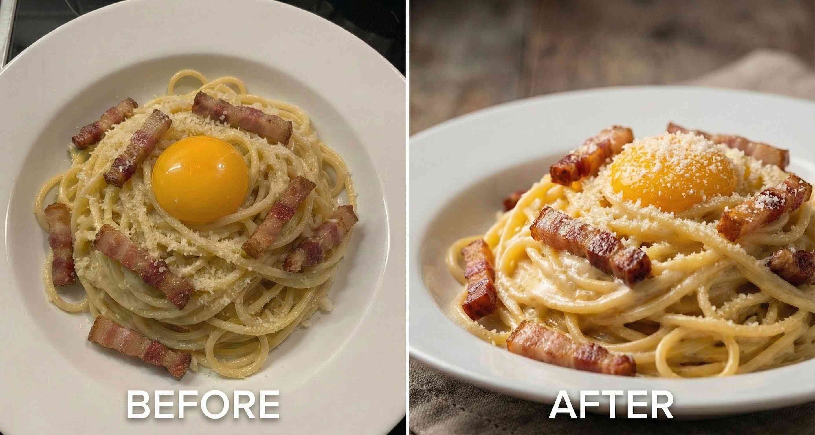 Pad Thai Before and After